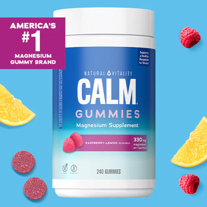 CALM Gummies Raspberry-Lemon Flavor, 240 Tasty Gummies